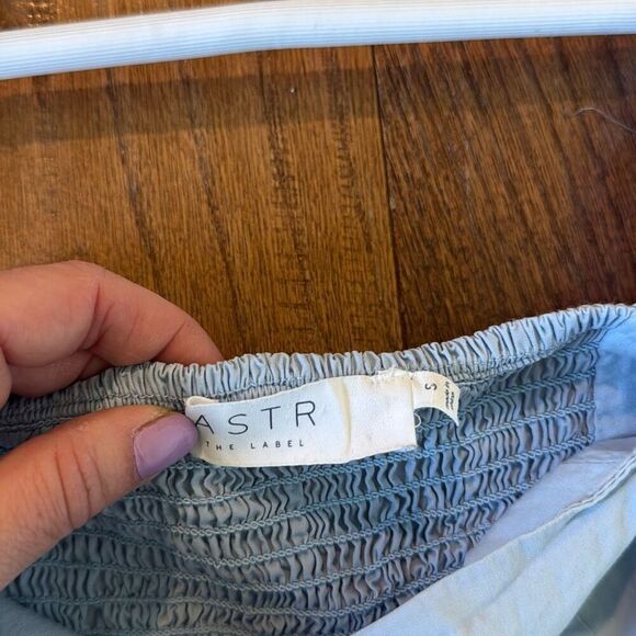 Astr Sky Blue Puff Sleeve Midi Dress - Picture 4 of 12